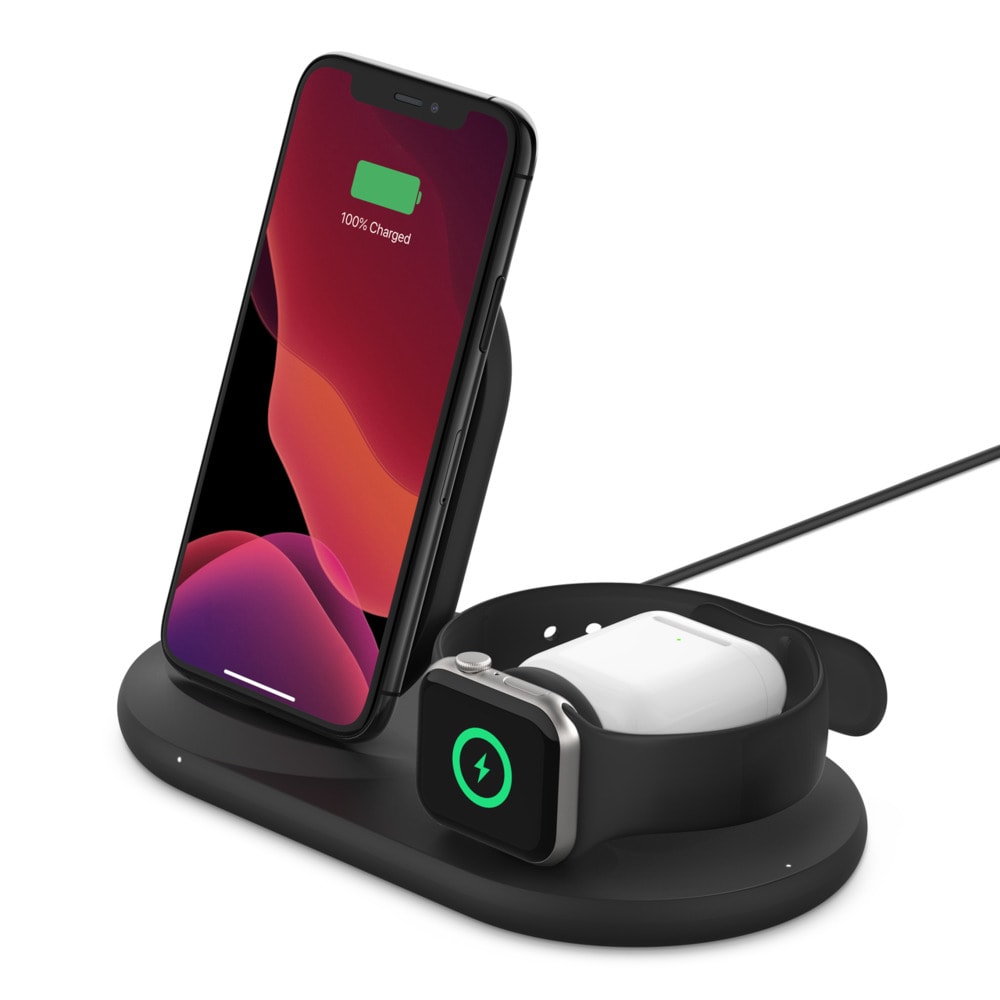 Belkin BOOST↑CHARGE™ 3-in-1-Ladegerät für Apple Watch iPhone und AirPods schwarz