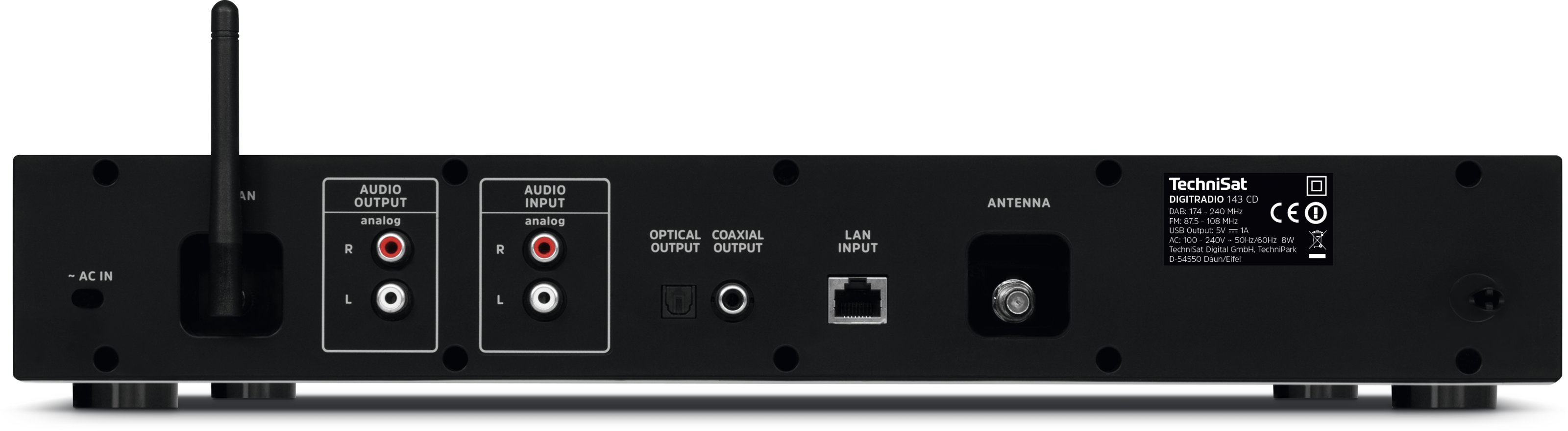 TechniSat DIGITRADIO 143 CD UKW/DAB+ WLAN CD Multiroom schwarz