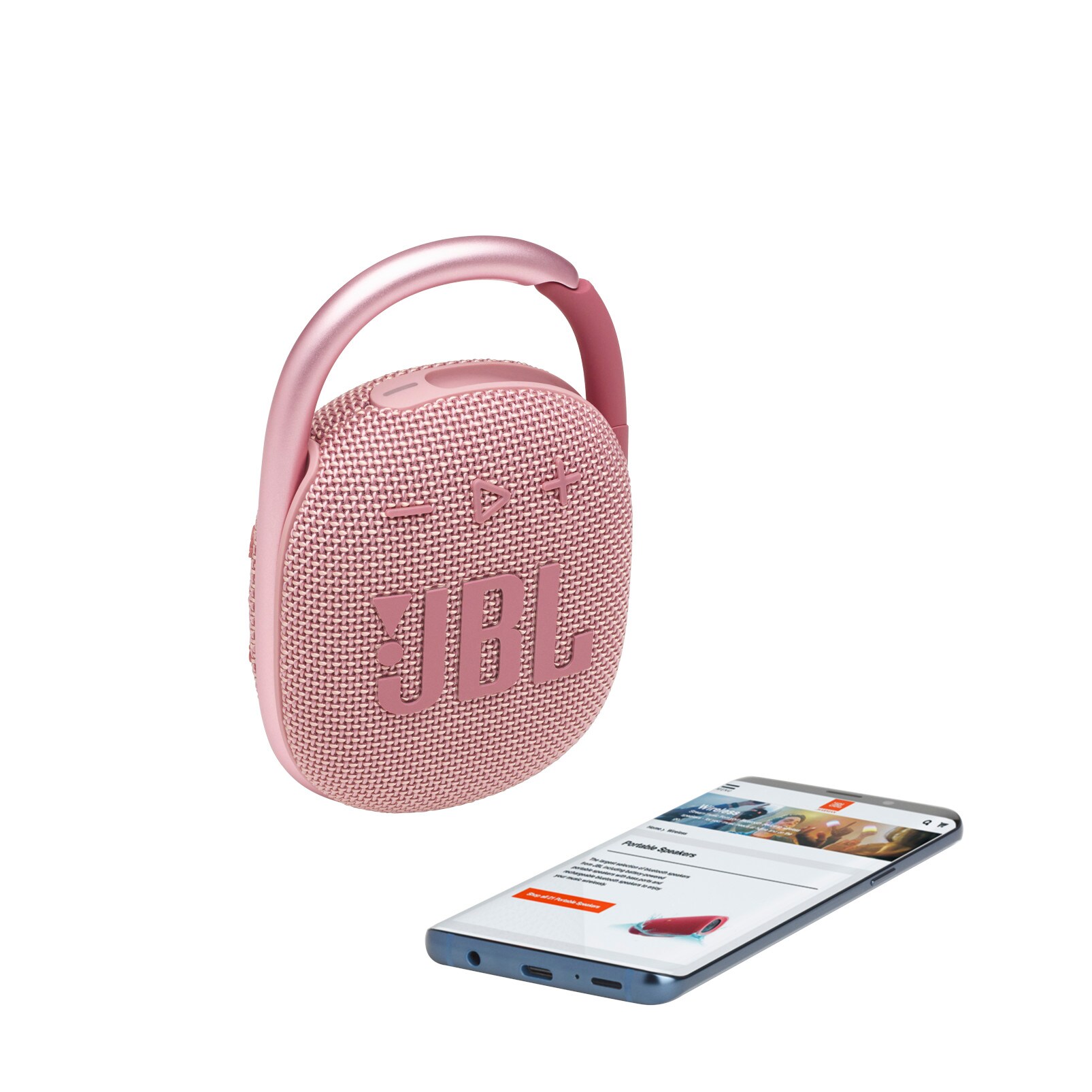 JBL Clip 4 pink Tragbarer Bluetooth-Lautsprecher wasserdicht nach IP67