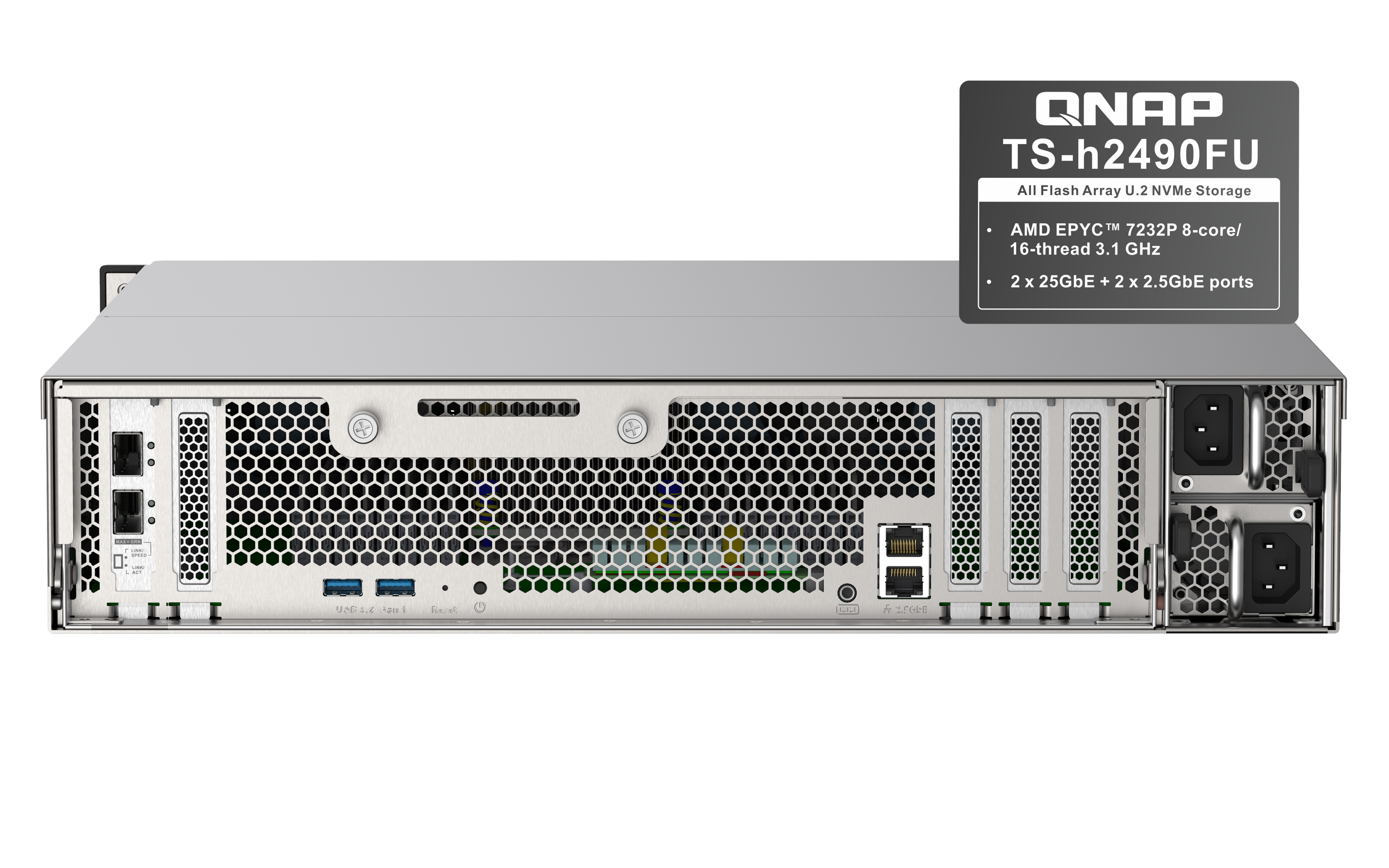 QNAP TS-TS-h2490FU-7232P-64G NAS System 24-Bay