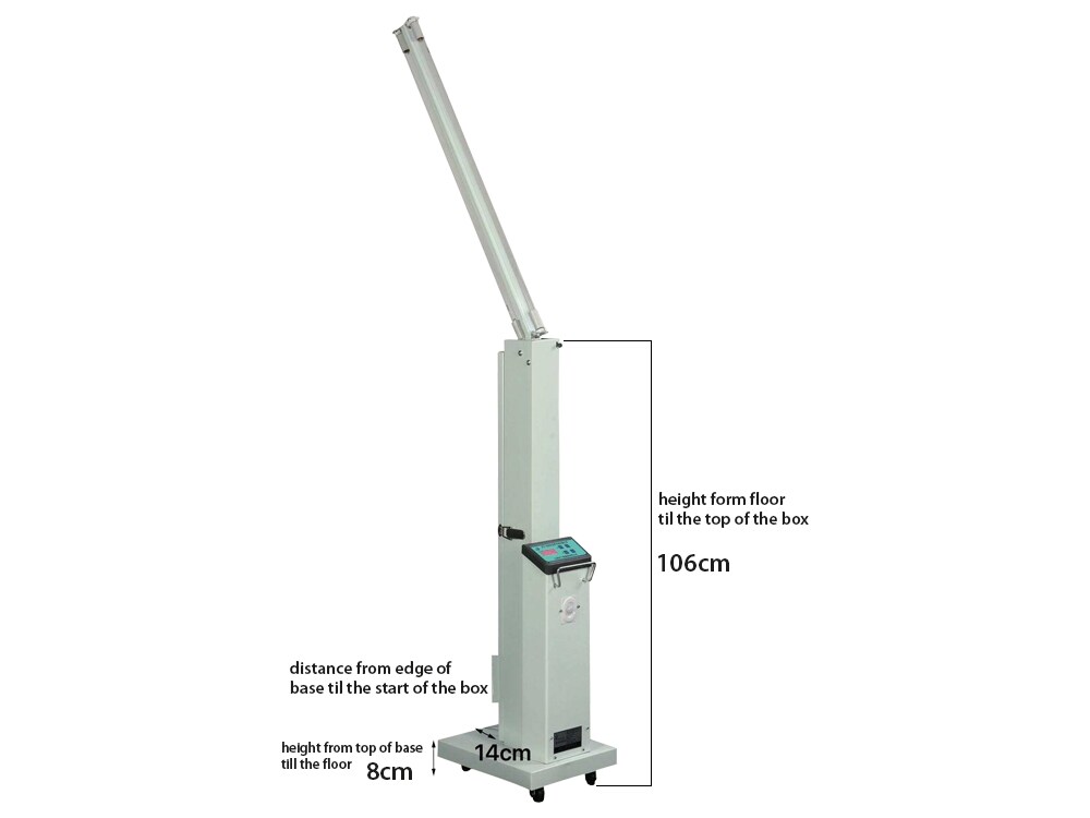 UV-C Desinfektionsstation 60W mit 2 Röhren für 30 m² Raumfläche