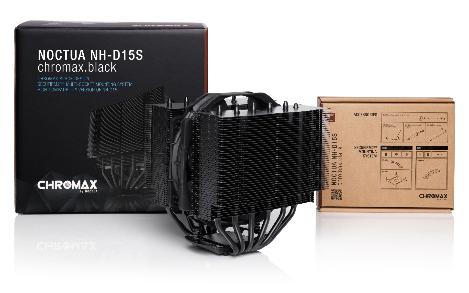 Noctua NH-D15S chromax.black CPU Kühler für AMD und Intel CPUs