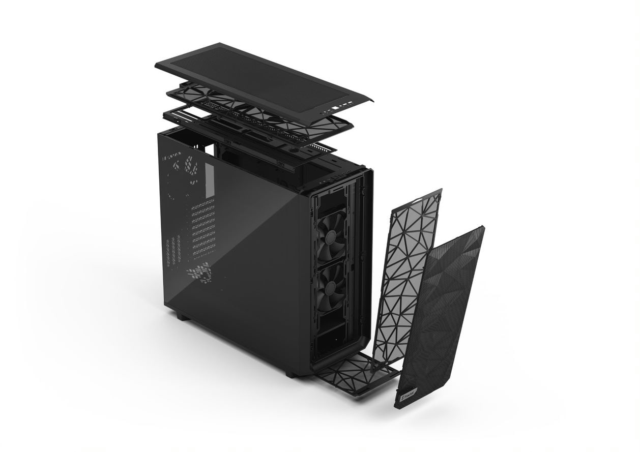 Fractal Design Meshify 2 XL Black TG Dark Tink Big Tower Ga. Gehäuse mit Fenster