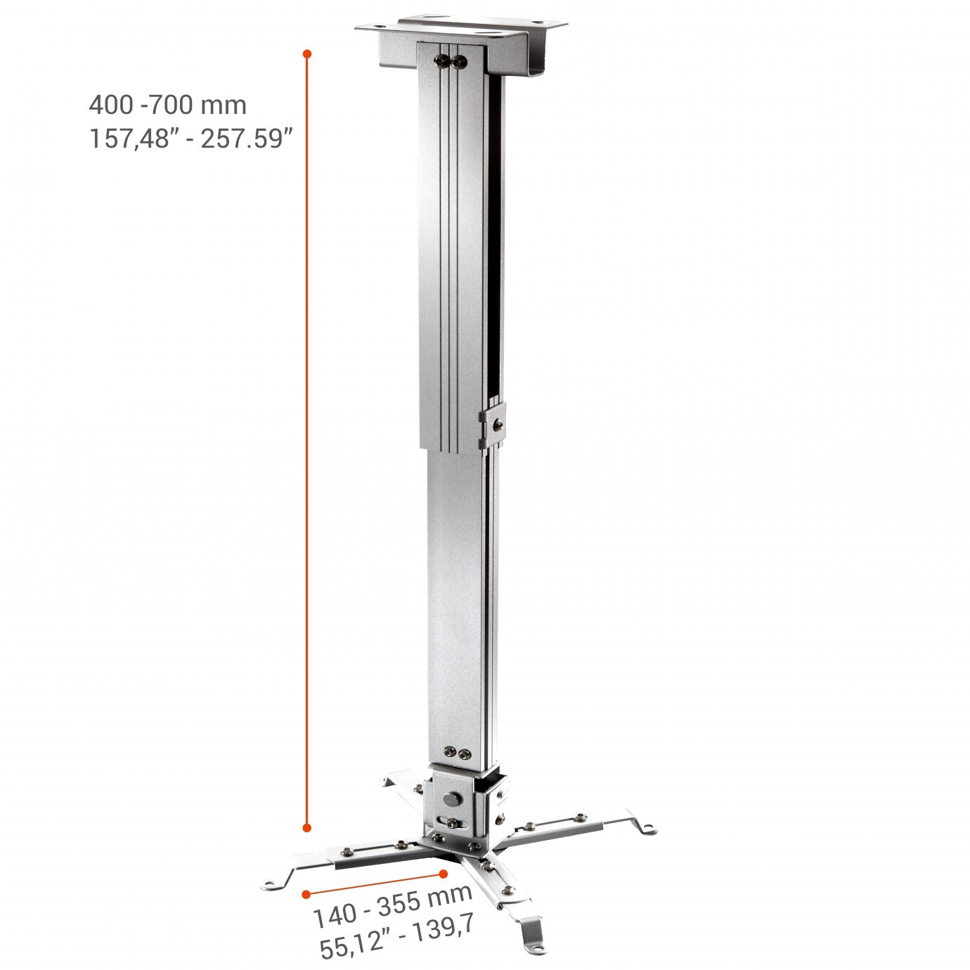 Celexon Economy MultiCel 4070S Deckenhalterung 40-70 cm bis 25 kg - silber