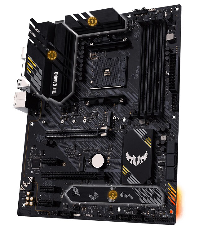 ASUS TUF Gaming B550-Plus Gaming ATX Mainboard Sockel AM4 M.2/USB3.2/HDMI/DP