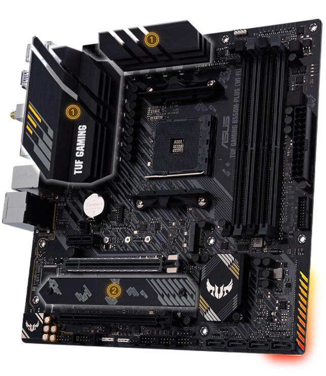 ASUS TUF Gaming B550M-Plus mATX Mainboard Sockel AM4 M2/USB3.2/HDMI/DP