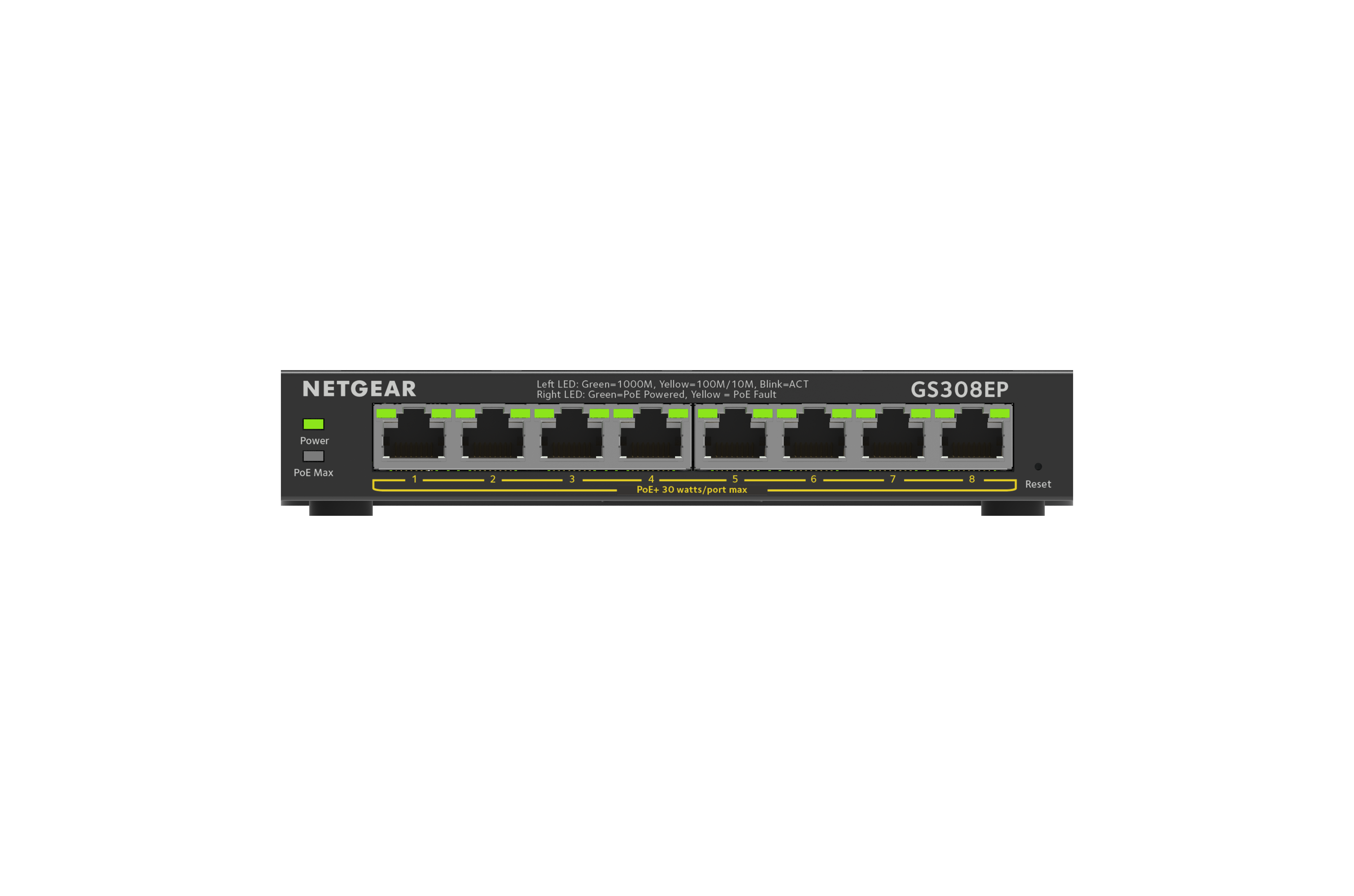 Netgear GS308EP 8 Port Gigabit PoE+ Smart Managed Plus Switch