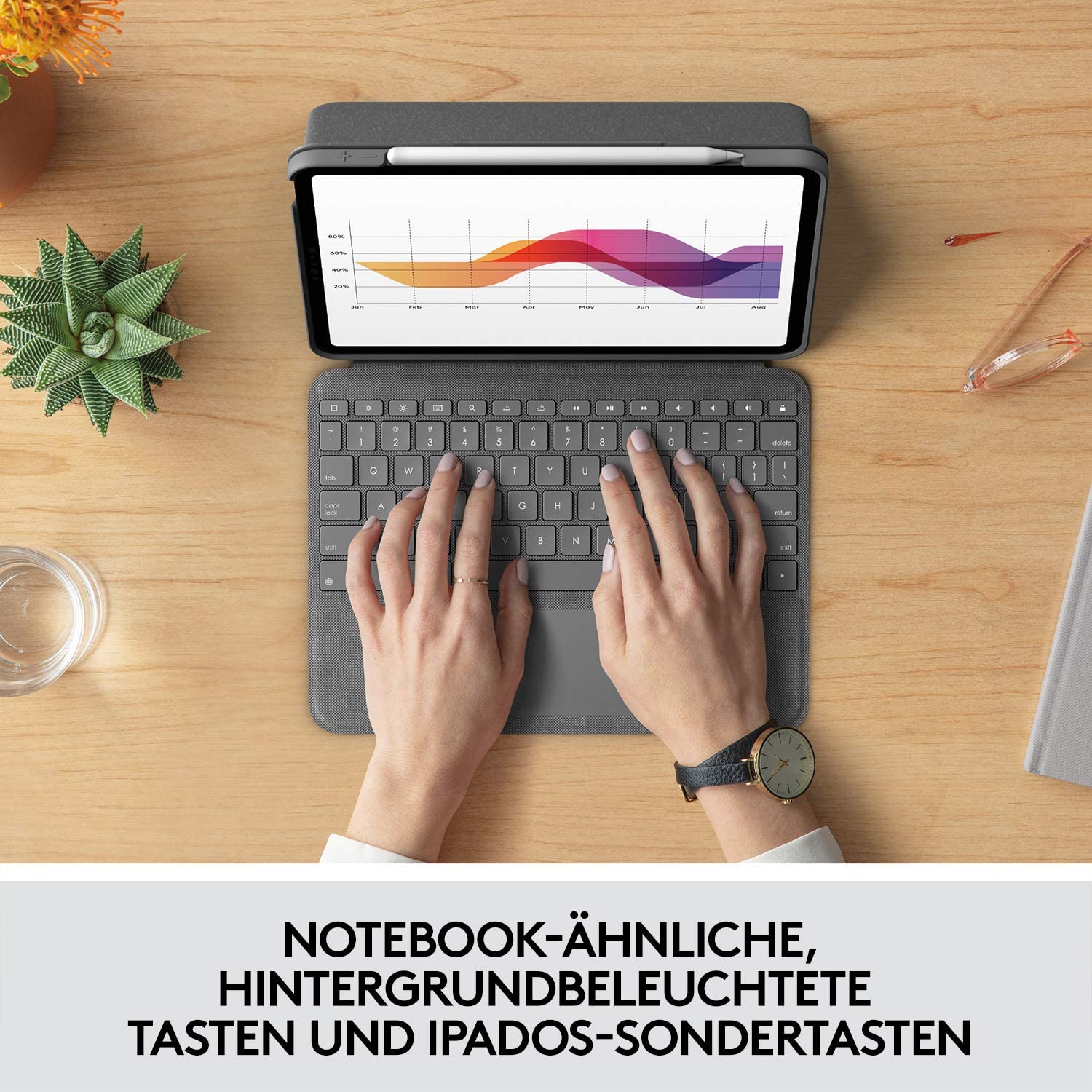 Logitech Folio Touch Tastatur-Case mit Trackpad für iPad Air (4./5 