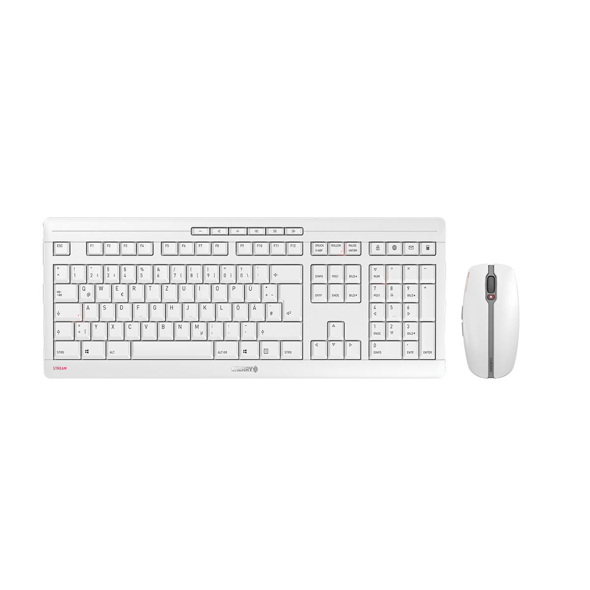 Cherry STREAM Kabellose Maus-Tastaturkombination weiß