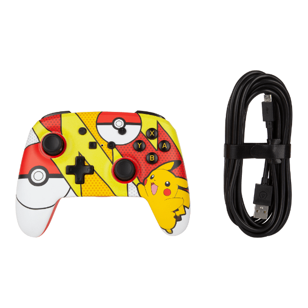 Power A Enhanced Wired Controller für Nintendo Switch - Pikachu Pop Art