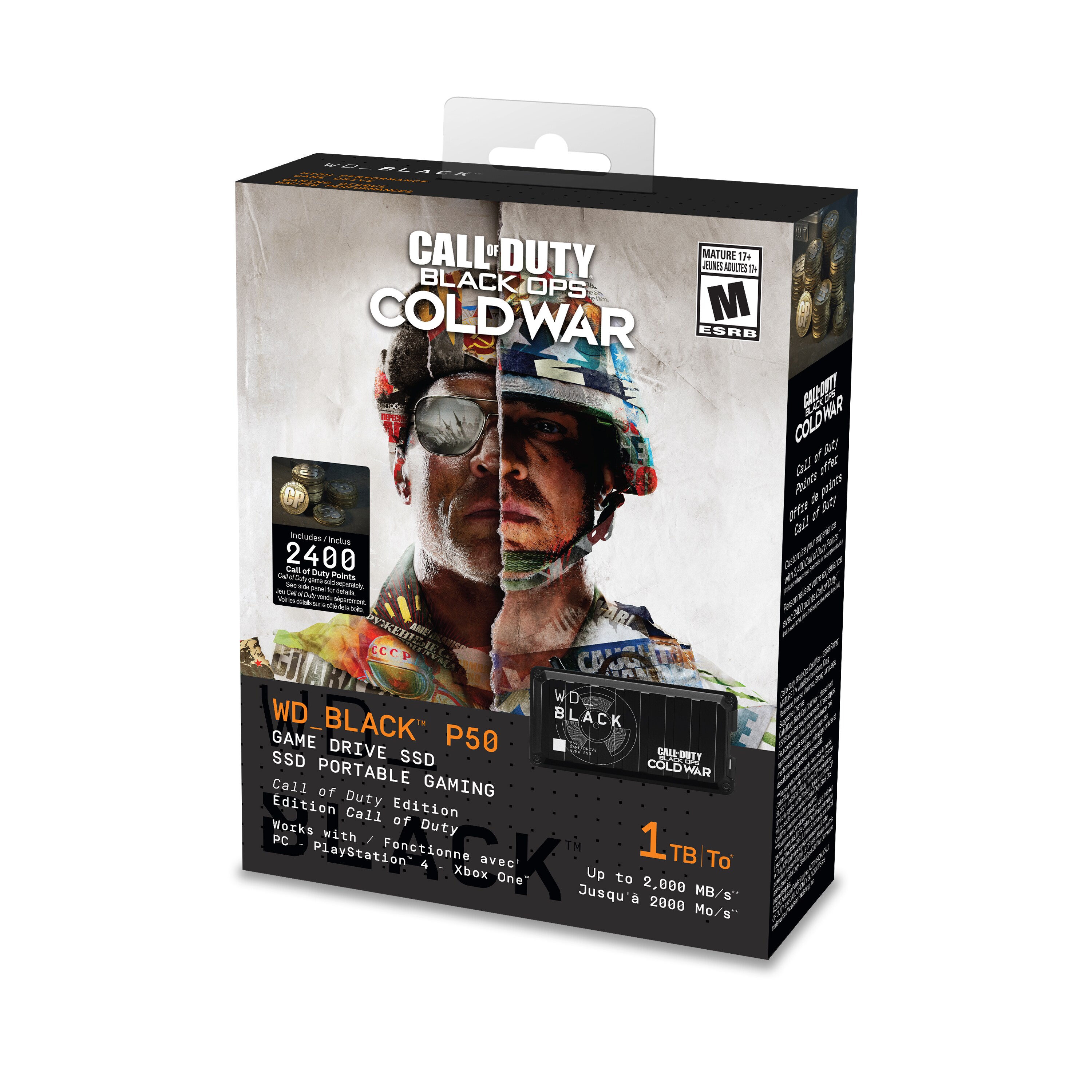 WD WD_Black P50 Game Drive SSD 1 TB USB 3.2 Type-C Call of Duty Special Edition