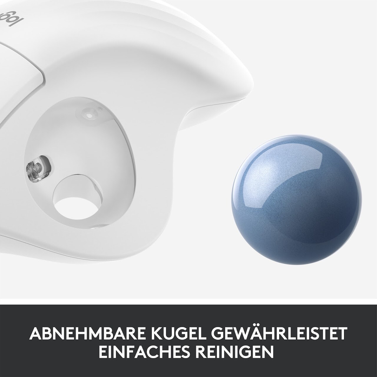 Logitech ERGO M575 Kabellose Trackball Maus weiß