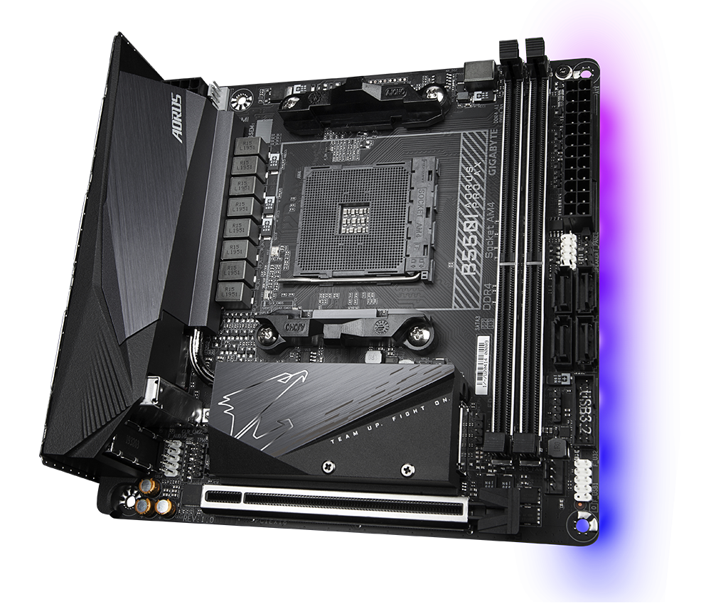 Gigabyte B550i AORUS Pro AX Mini ITX Mainboard Sockel AM4 M.2/HDMI/USB3.2