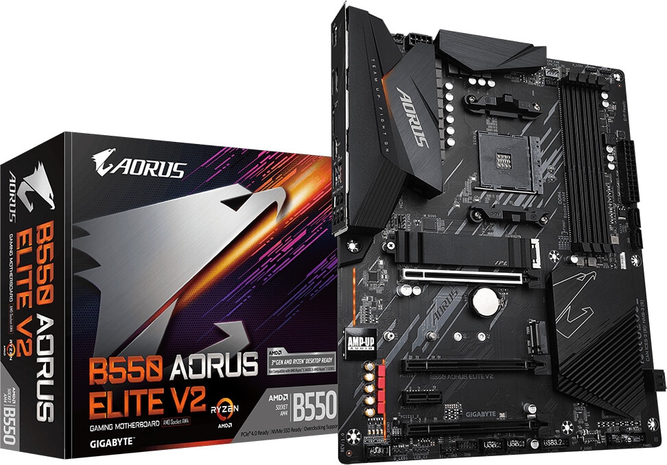 Gigabyte B550 Aorus Elite V2 ATX Mainboard Sockel AM4 M.2/HDMI/DP/USB3.2