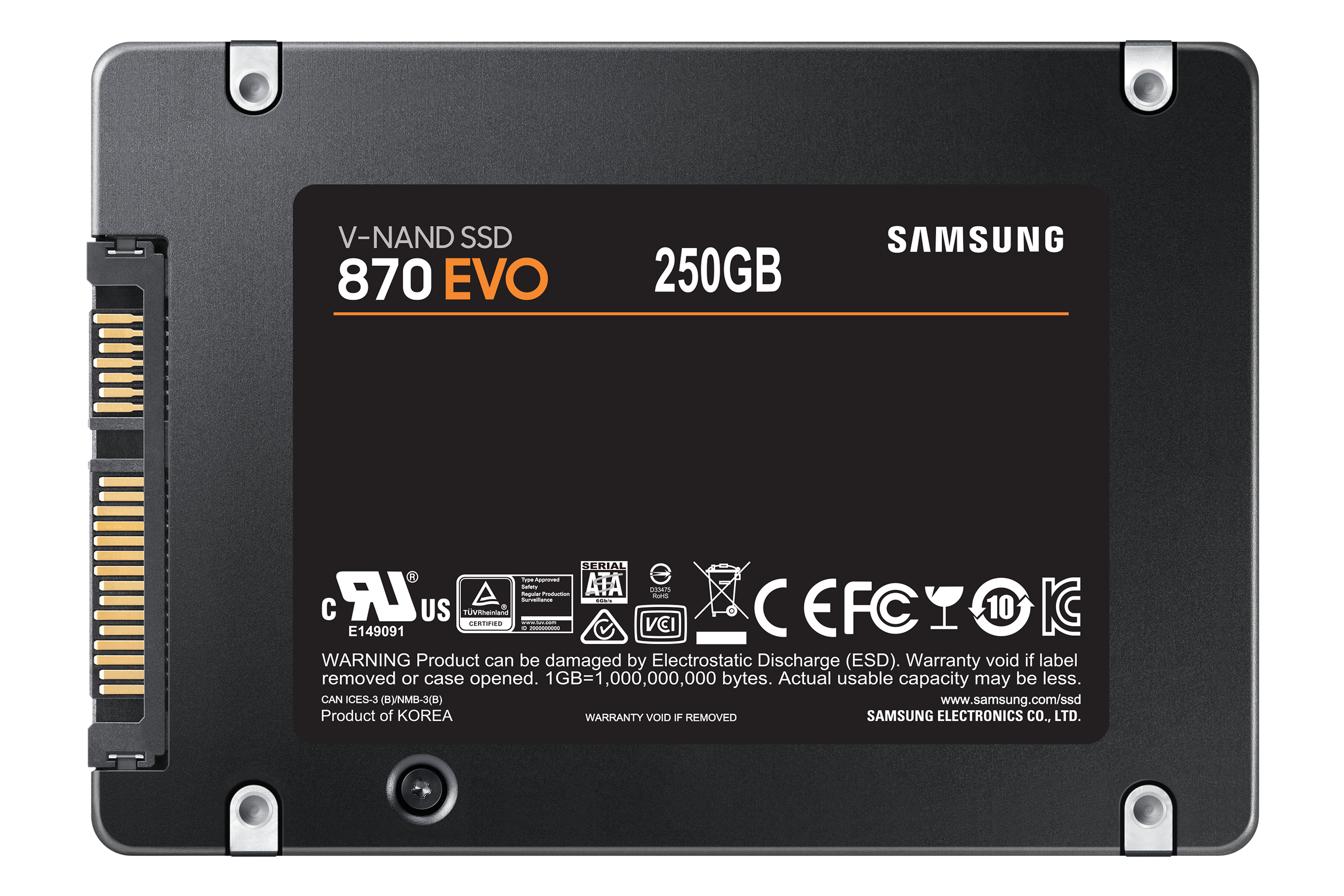 Samsung 870 EVO Interne SATA SSD 250 GB 2.5zoll