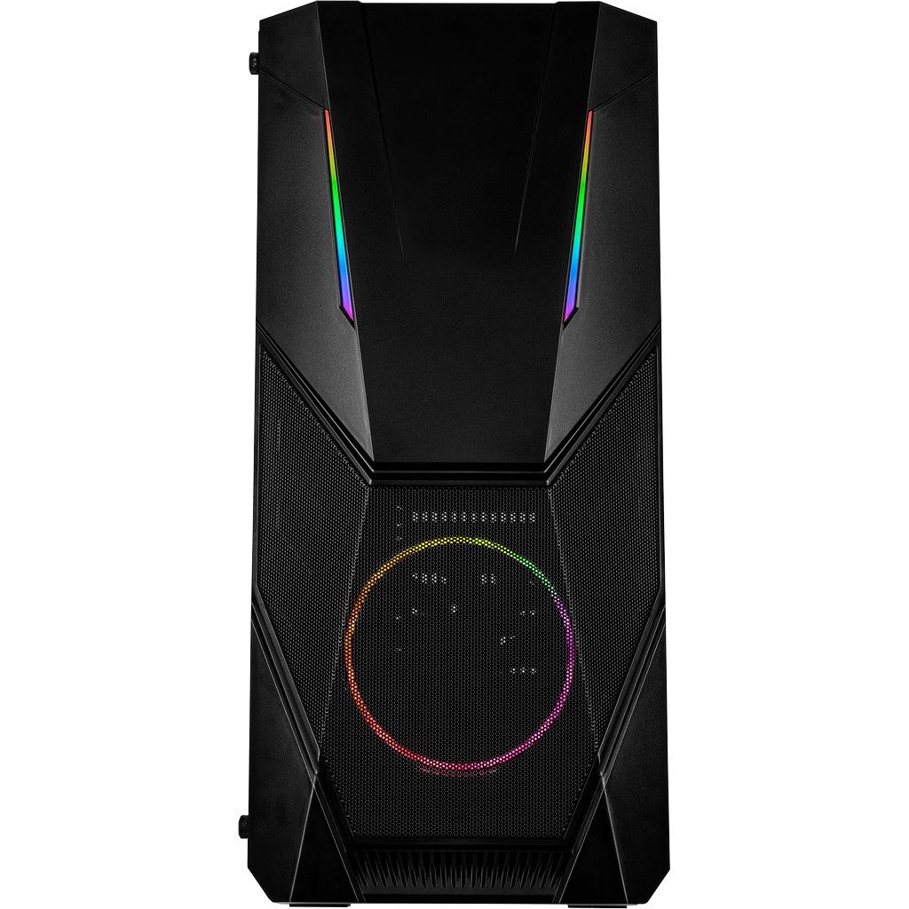 Inter-Tech IT-3303 Hornet Midi Tower ATX RGB Gaming Gehäuse mit Seitenfenster