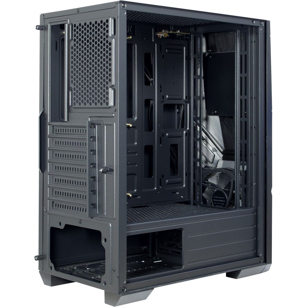 Inter-Tech IT-3303 Hornet Midi Tower ATX RGB Gaming Gehäuse mit Seitenfenster