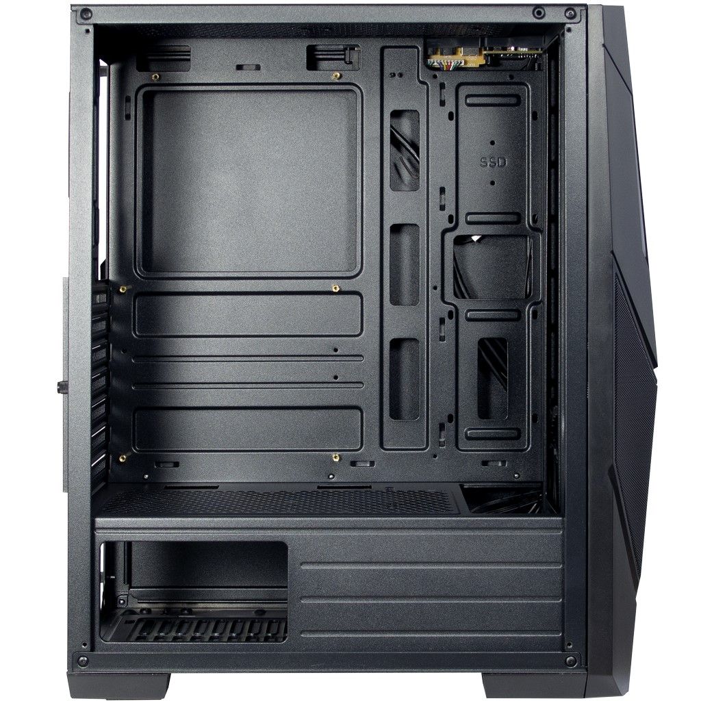 Inter-Tech IT-3303 Hornet Midi Tower ATX RGB Gaming Gehäuse mit Seitenfenster