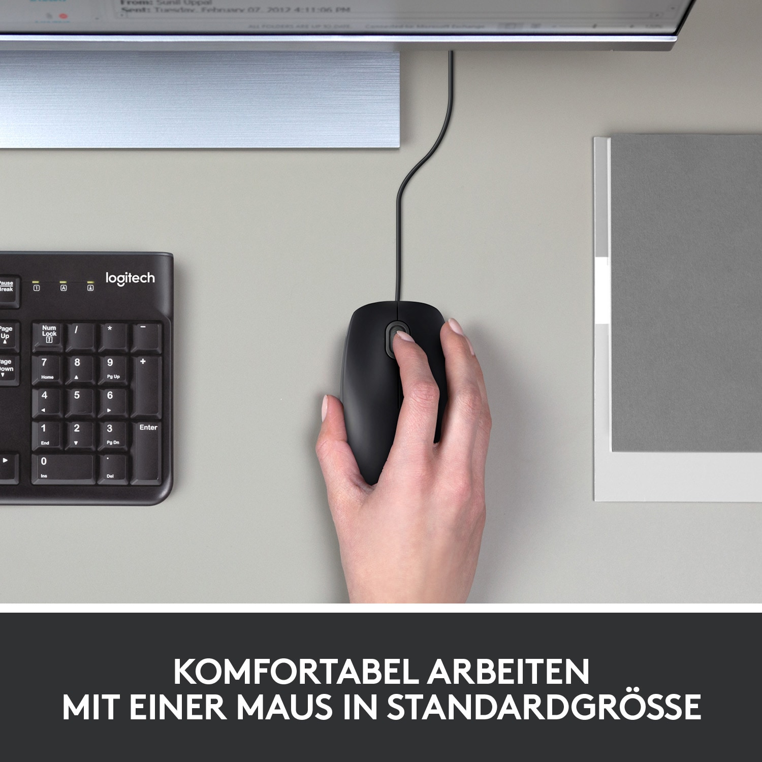 Logitech B100 Kabelgebundene Optische Maus Schwarz Bulk