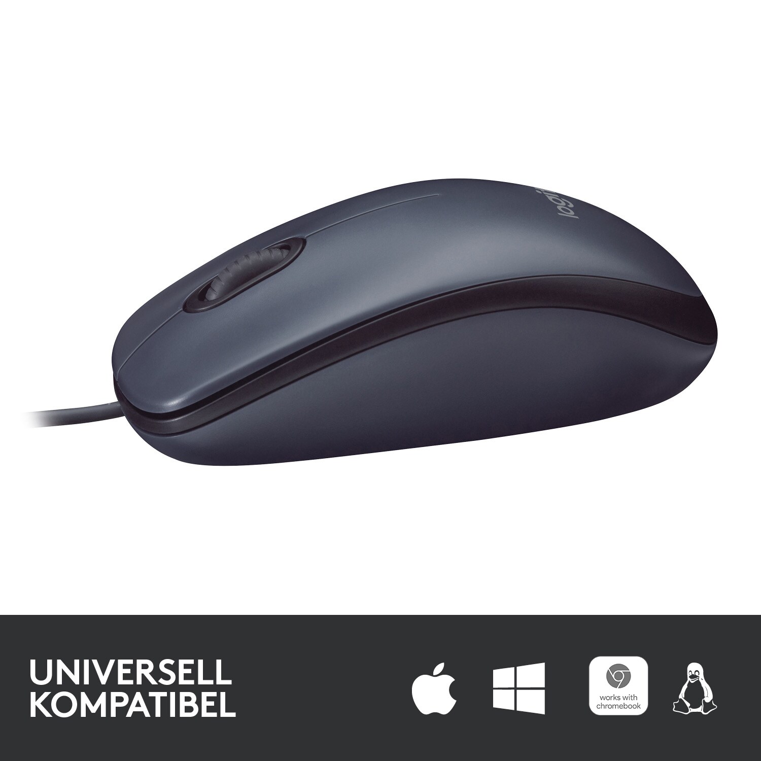 Logitech B100 Kabelgebundene Optische Maus Schwarz Bulk