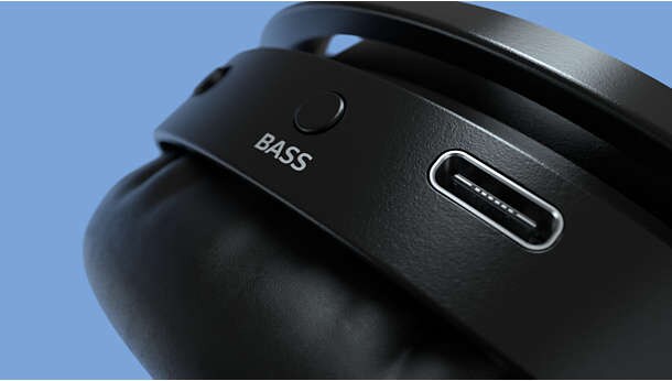 Philips TAH5205BK/00 Over Ear Kopfhörer Bluetooth Wireless - schwarz USB-C