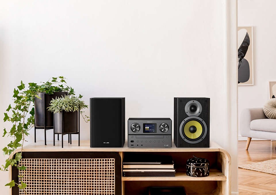 Philips TAM8905/10 DAB+ Mini-Stereo-Anlage WLAN CD USB Bluetooth