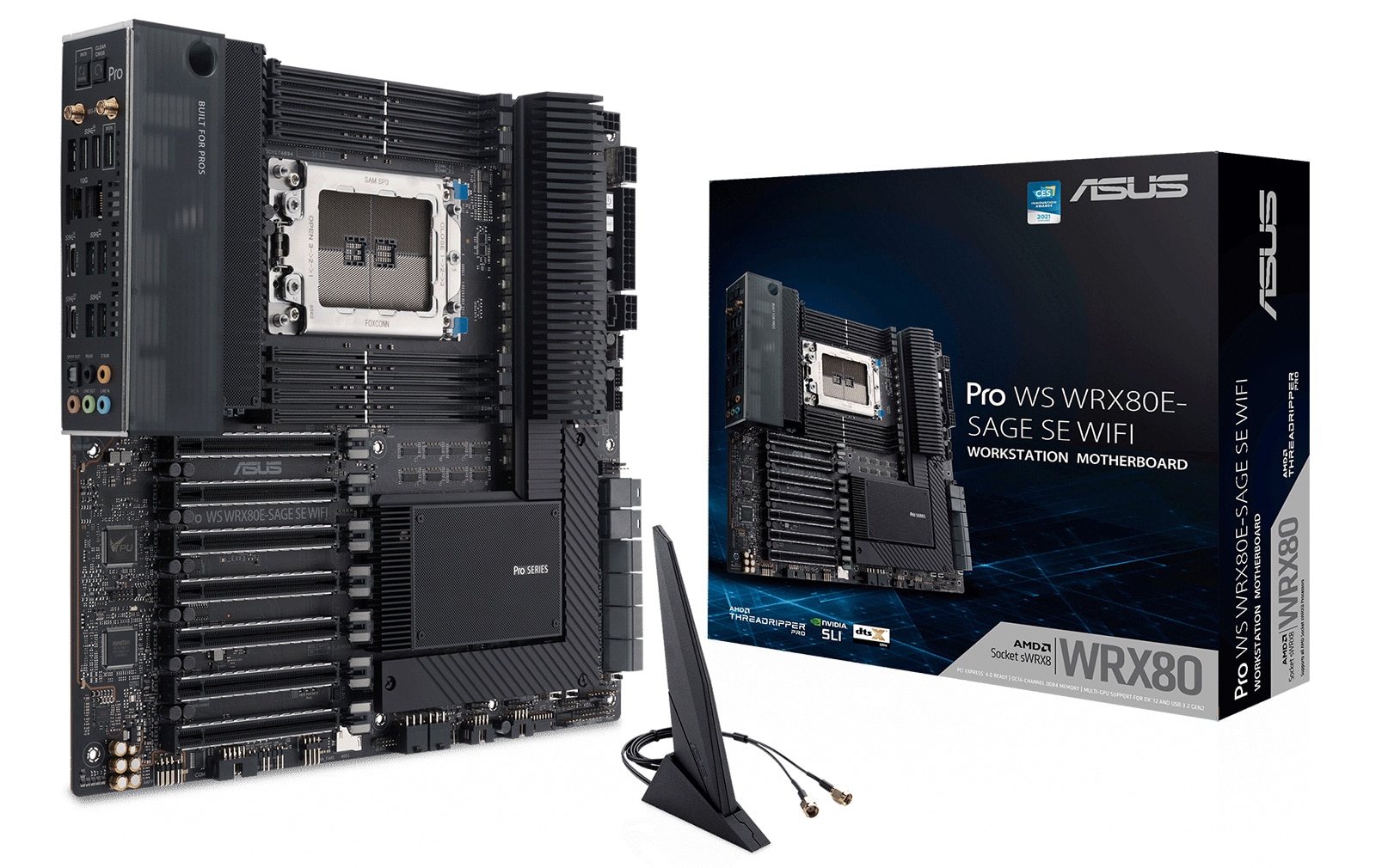 ASUS Pro WS WRX80E-SAGE SE WIFI Workstation Mainboard USB 3.2(C)