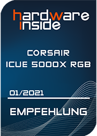 Corsair iCUE 5000X RGB Mid-Tower ATX Gaming Gehäuse weiß TG Seitenfenster