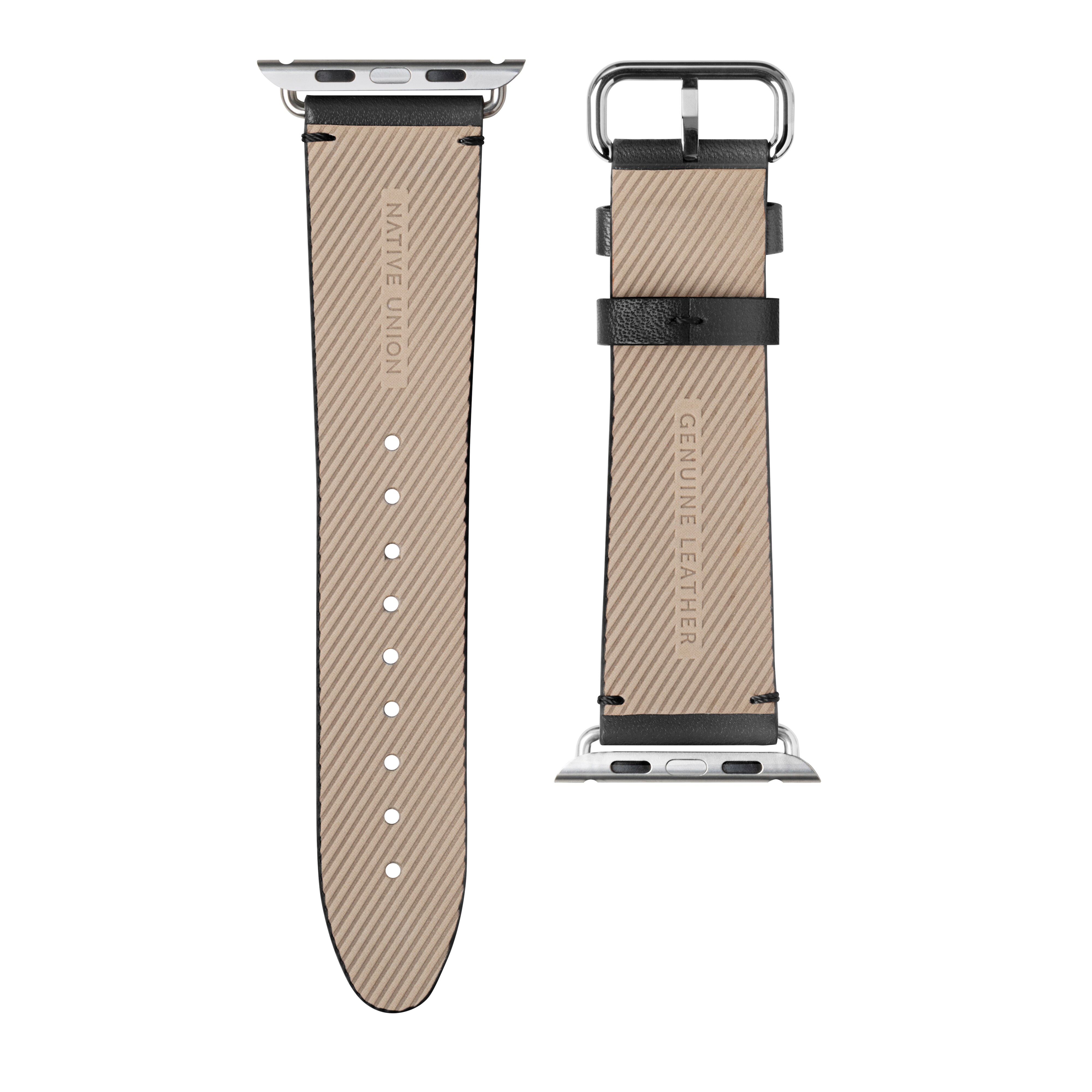 Native Union Apple Watch Strap Classic Leather Black 44mm