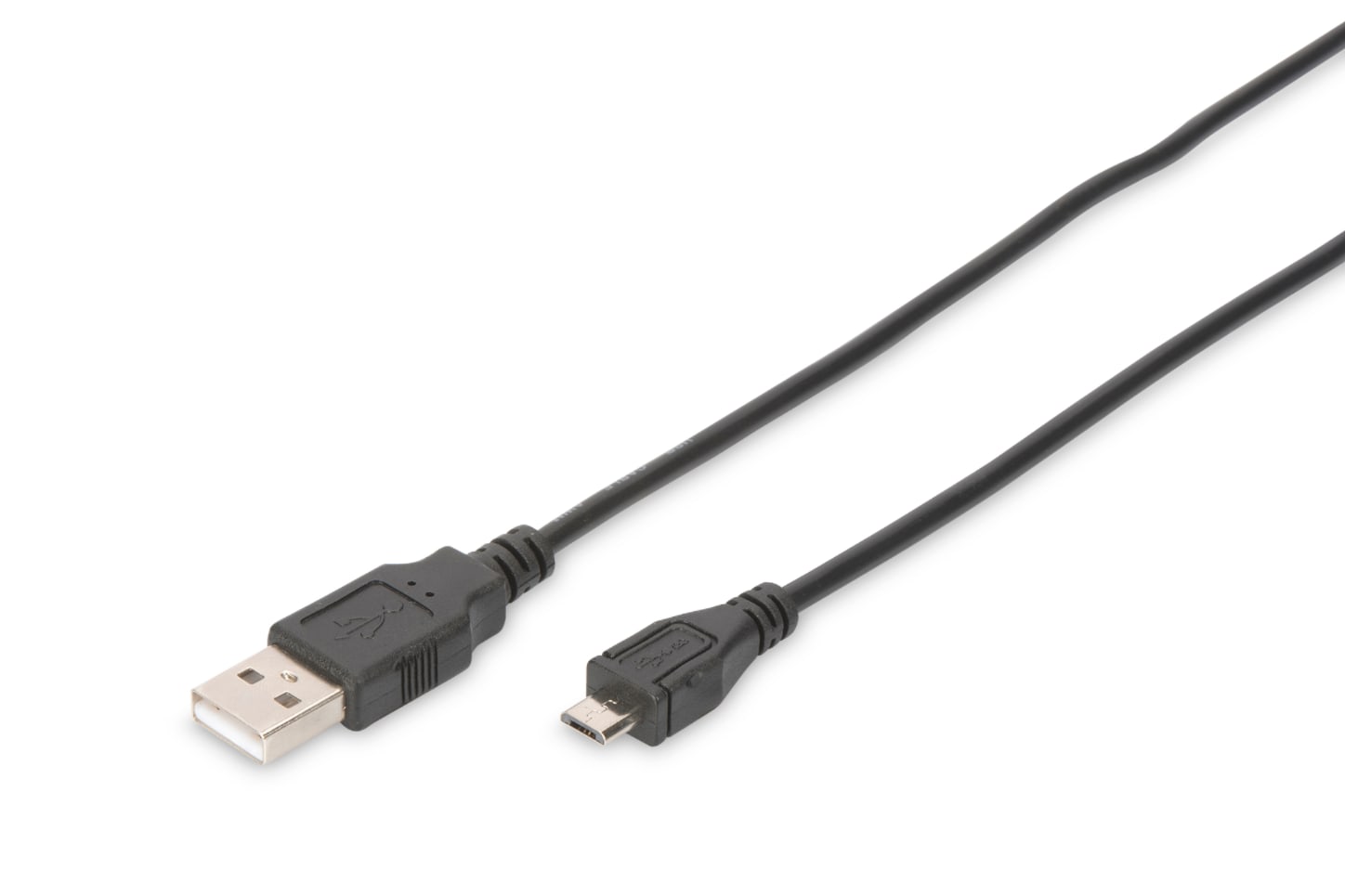 DIGITUS USB 2.0 Anschlusskabel 1,8m Typ A -micro B St/St, schwarz