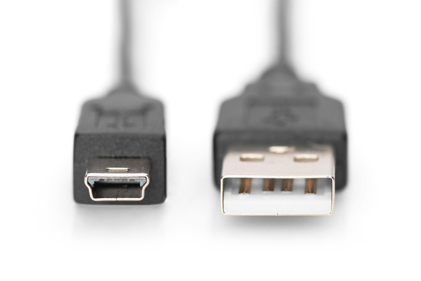 DIGITUS Mini USB 2.0 Anschlusskabel 1,8m Typ A - mini B (5pin) St/St, schwarz