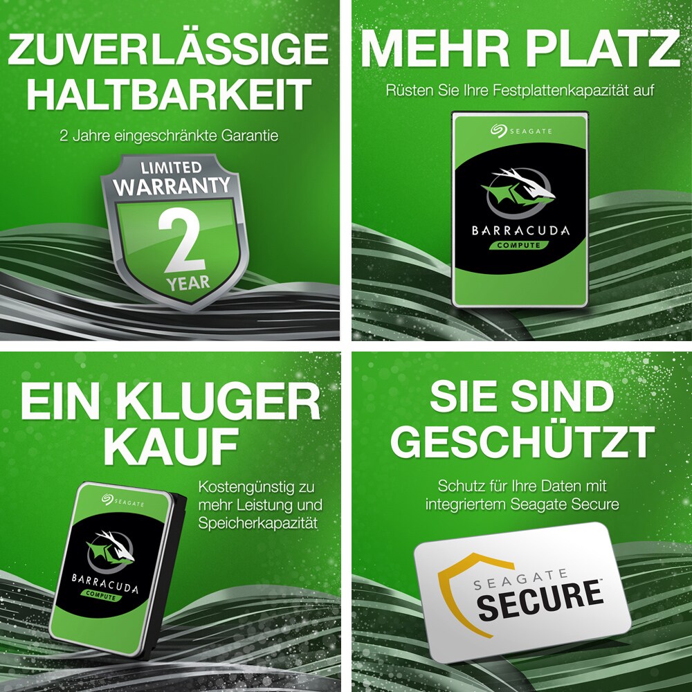 Seagate BarraCuda HDD ST8000DM004 - 8TB 256 MB 3,5 Zoll SATA 6 