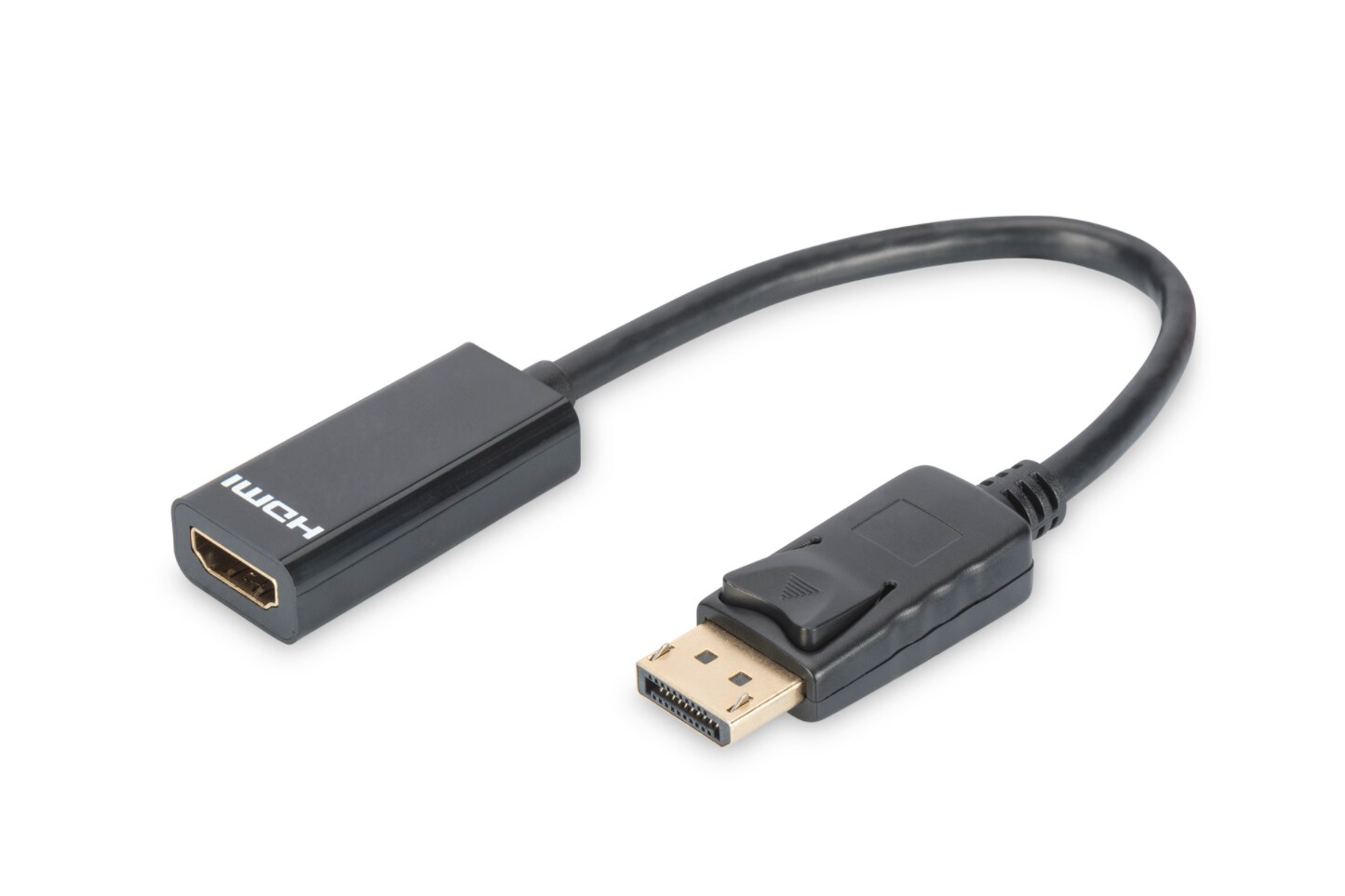 DIGITUS DisplayPort Adapter/Konverter, DP-HDMI Typ A St/Bu, 0.15m