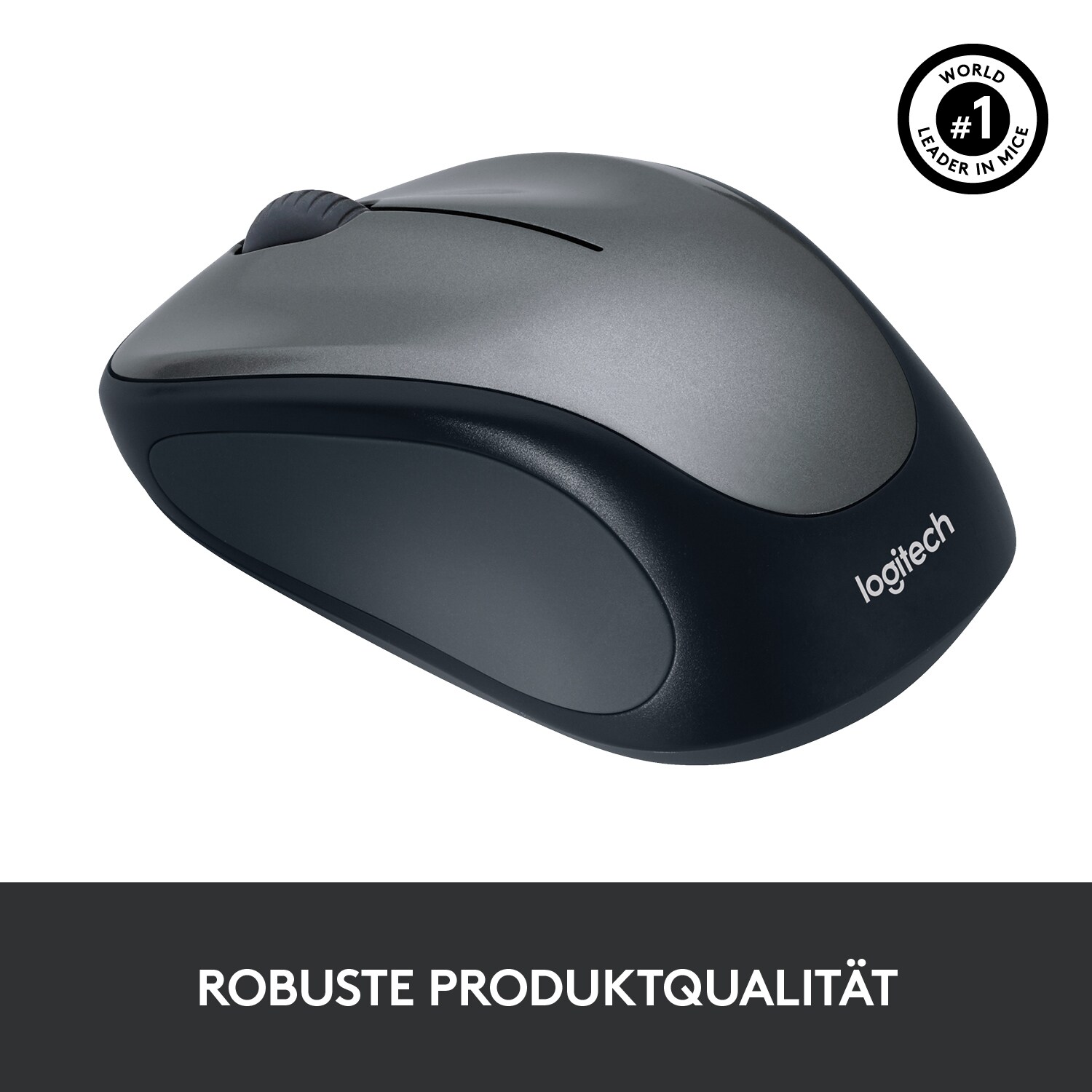 Logitech M235 Kabellose Maus Dunkelgrau