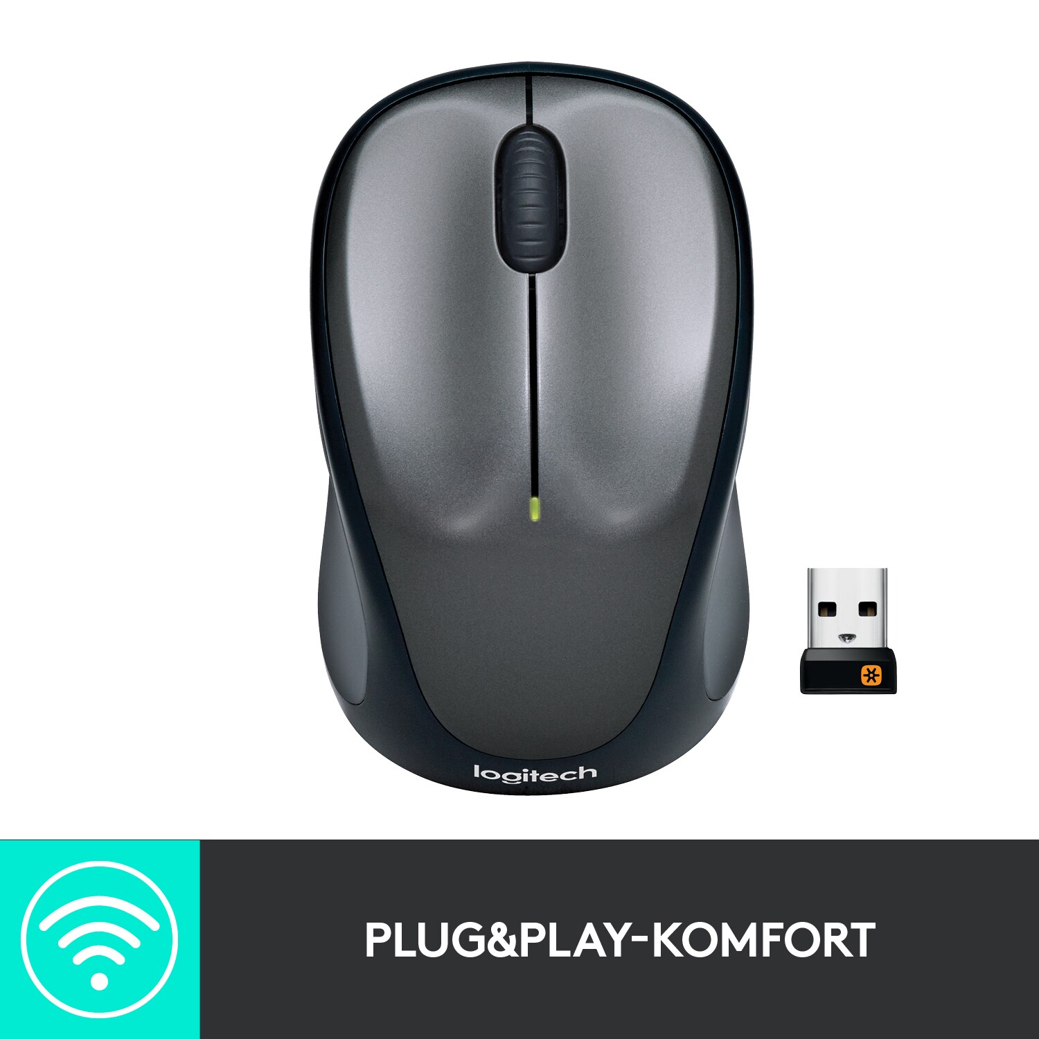 Logitech M235 Kabellose Maus Dunkelgrau