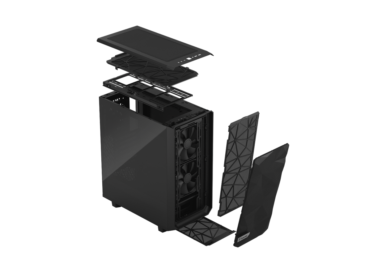 Fractal Design Meshify 2 Compact Black TG Dark Tint Midi Tower Gaming Gehäuse