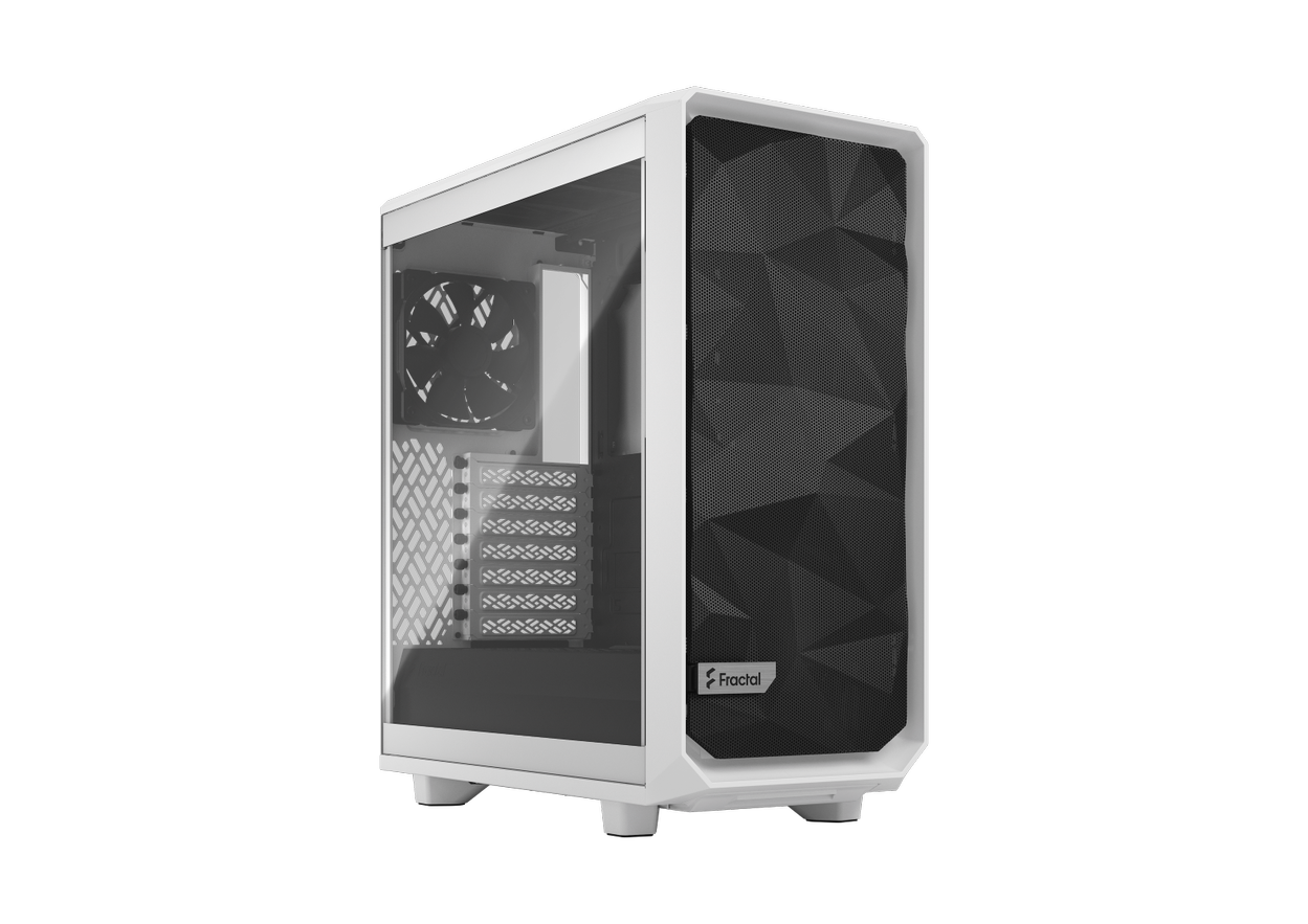 Fractal Design Meshify 2 Compact White TG Clear Tint Midi Tower Gaming Gehäuse