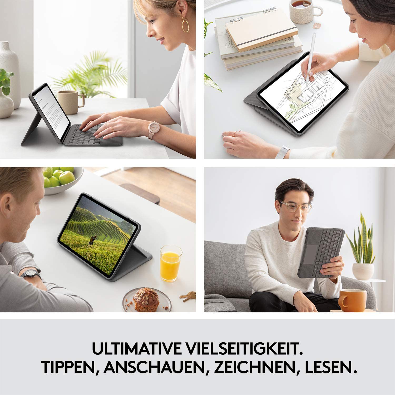 Logitech Folio Touch Tastatur-Case mit Trackpad iPad Air (4.Generation)