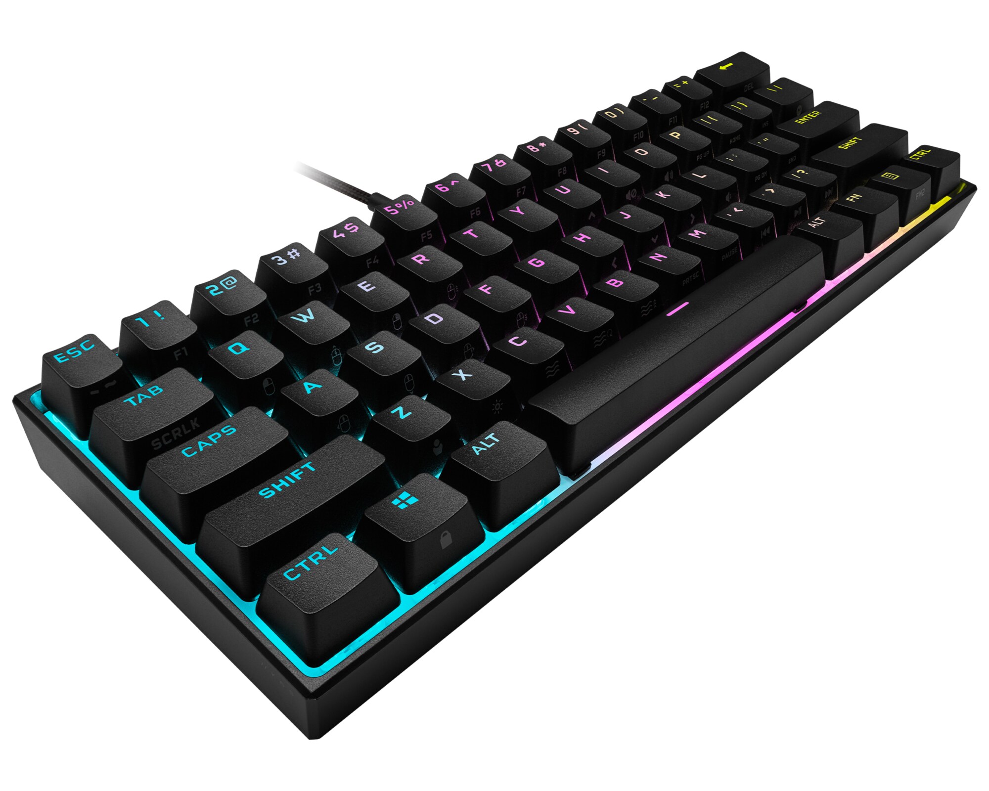 Corsair K65 RGB Mini Mechanische Kabelgebundene Gaming Tastatur Cherry MX Silent