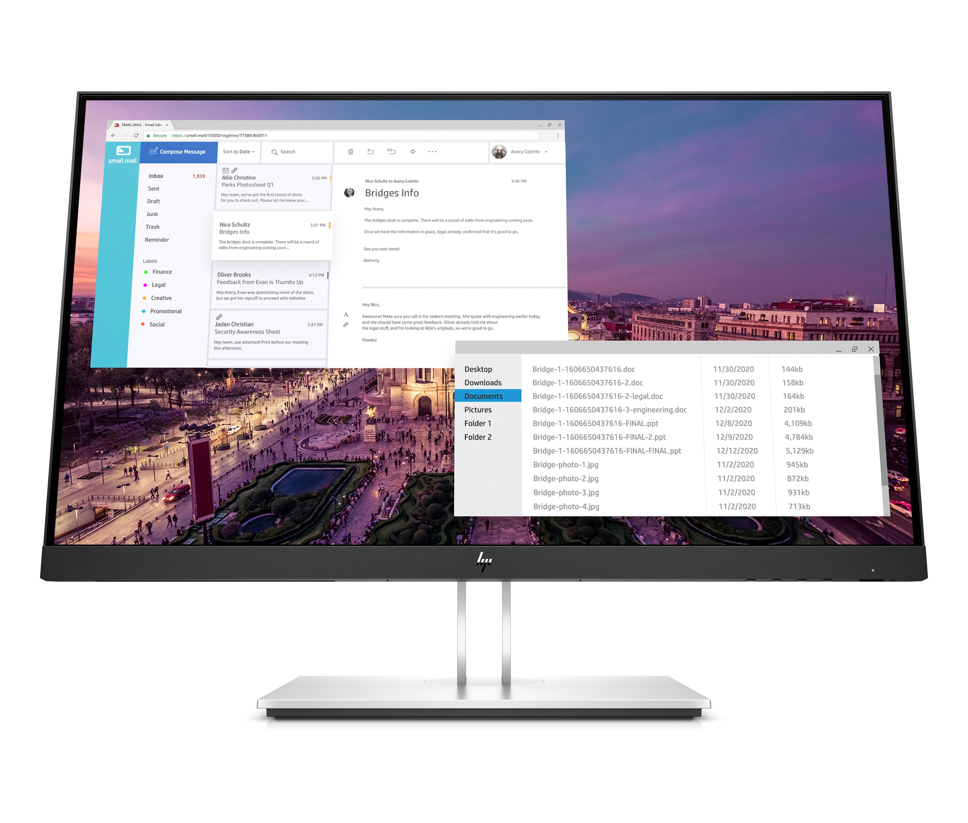 HP E23 G4 58,4cm (23") Full HD IPS Office-Monitor 16:9 VGA/HDMI/DP Pivot HV