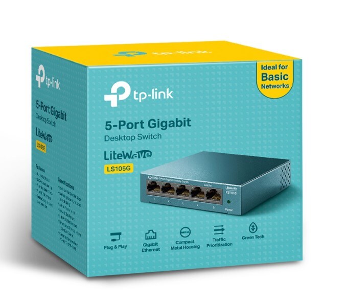 TP-LINK LiteWave LS105G - 5-Port Gigabit Desktop Switch