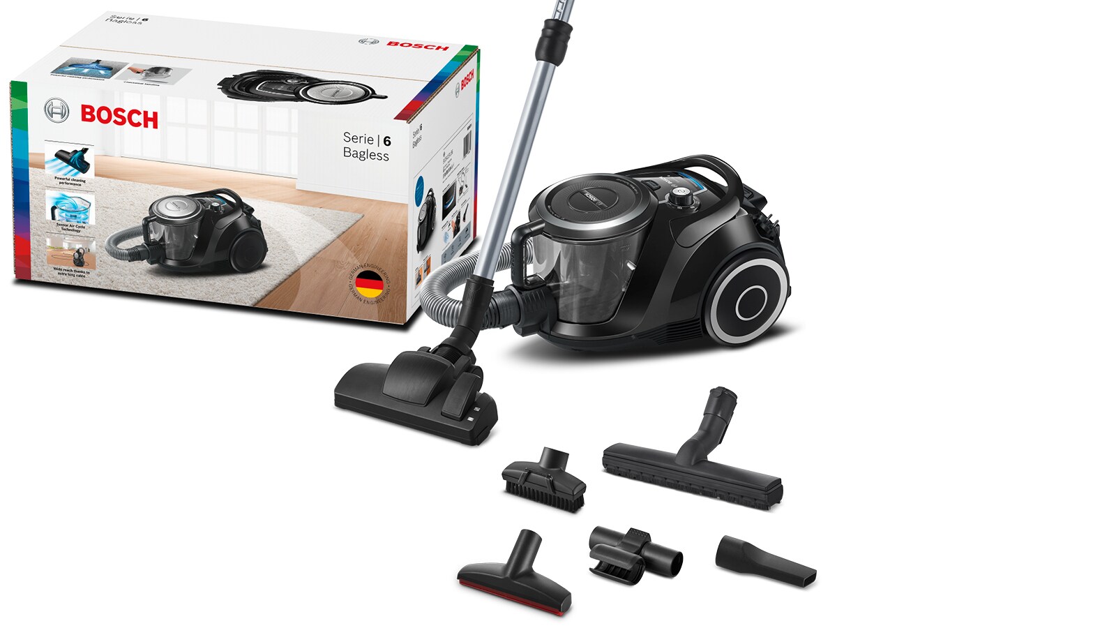 Bosch BGC41XSIL Serie 6 Bodenstaubsauger ohne Beutel schwarz