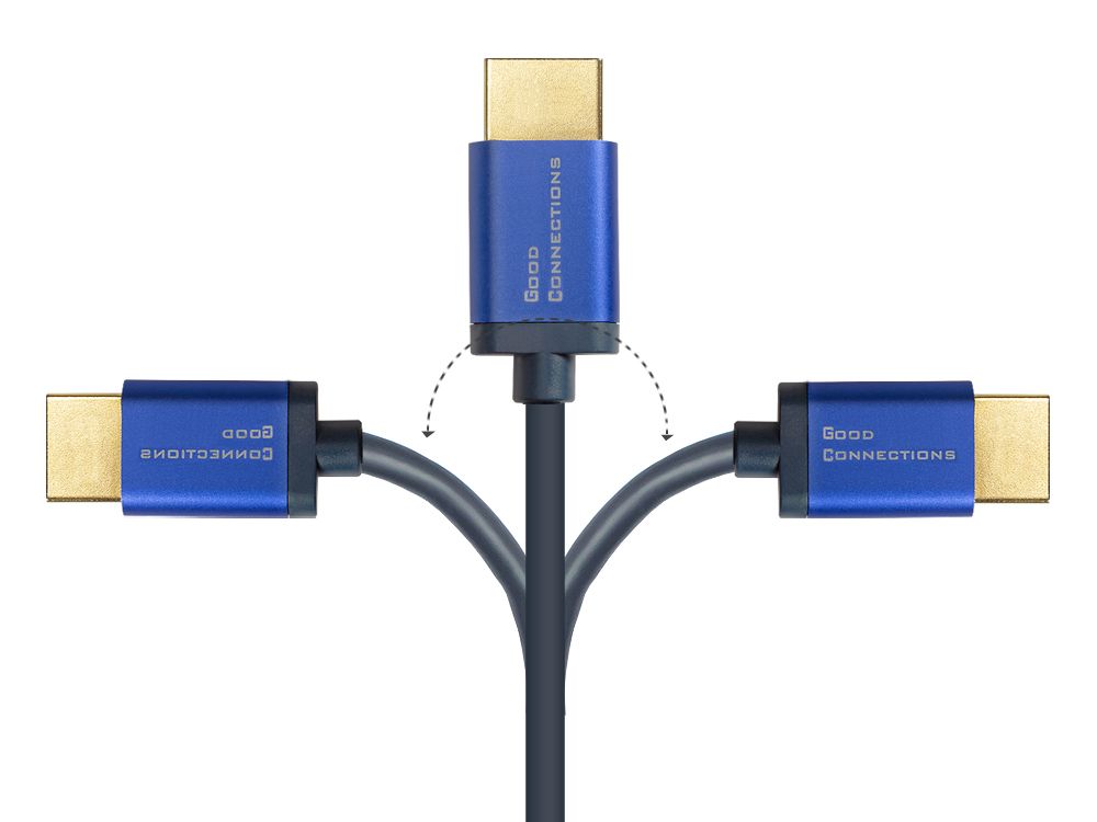 Good Connections HDMI 2.1 Kabel 8K @ 60Hz SmartFLEX Kupfer dunkelblau 0,5m