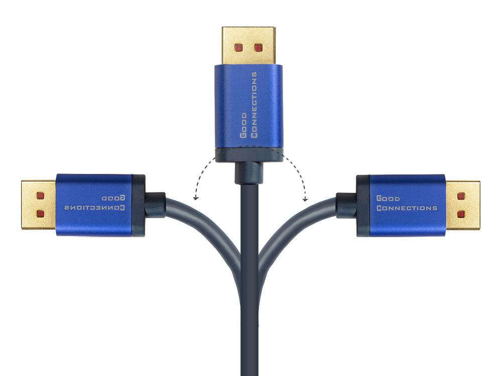 Good Connections DisplayPort 1.4 Anschlusskabel 0,5m 8K @ 60Hz SmartFLEX blau