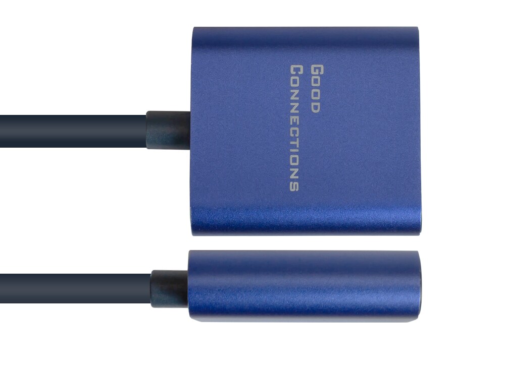 Good Connections Adapterkabel DP 1.2 St./ HDMI Bu. 4K UHD@60Hz Alu blau 0,2m