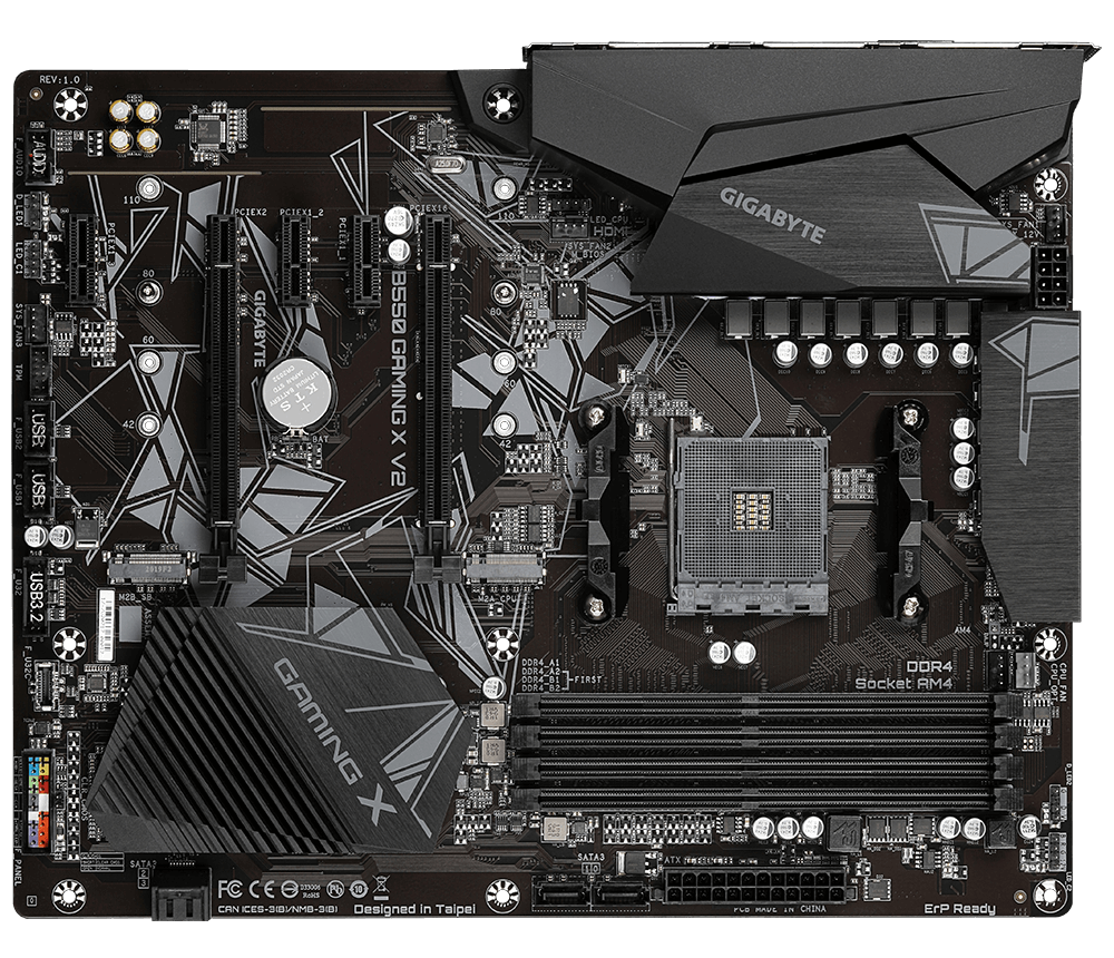 Gigabyte B550 Gaming X V2 ATX Mainboard Sockel AM4 M.2/HDMI/DVI/USB3.2