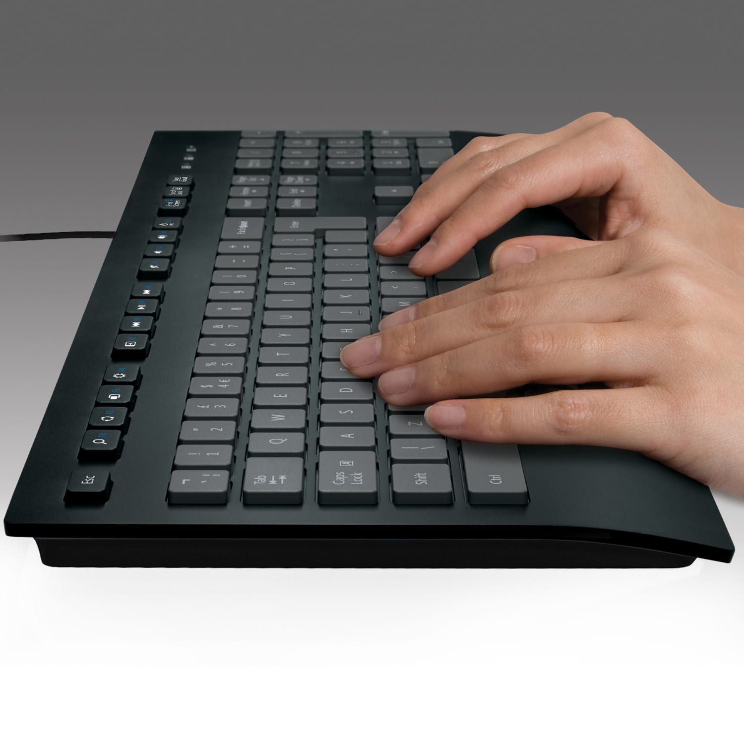 Logitech K280e Kabelgebundene Tastatur US Layout Schwarz