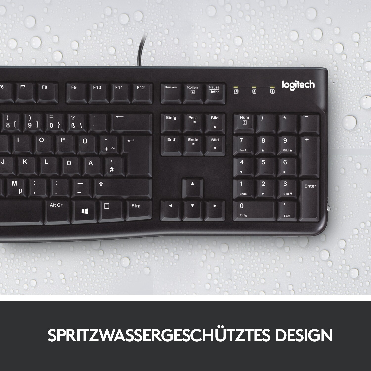 Logitech K120 Kabelgebundene Tastatur Schwarz Bulk