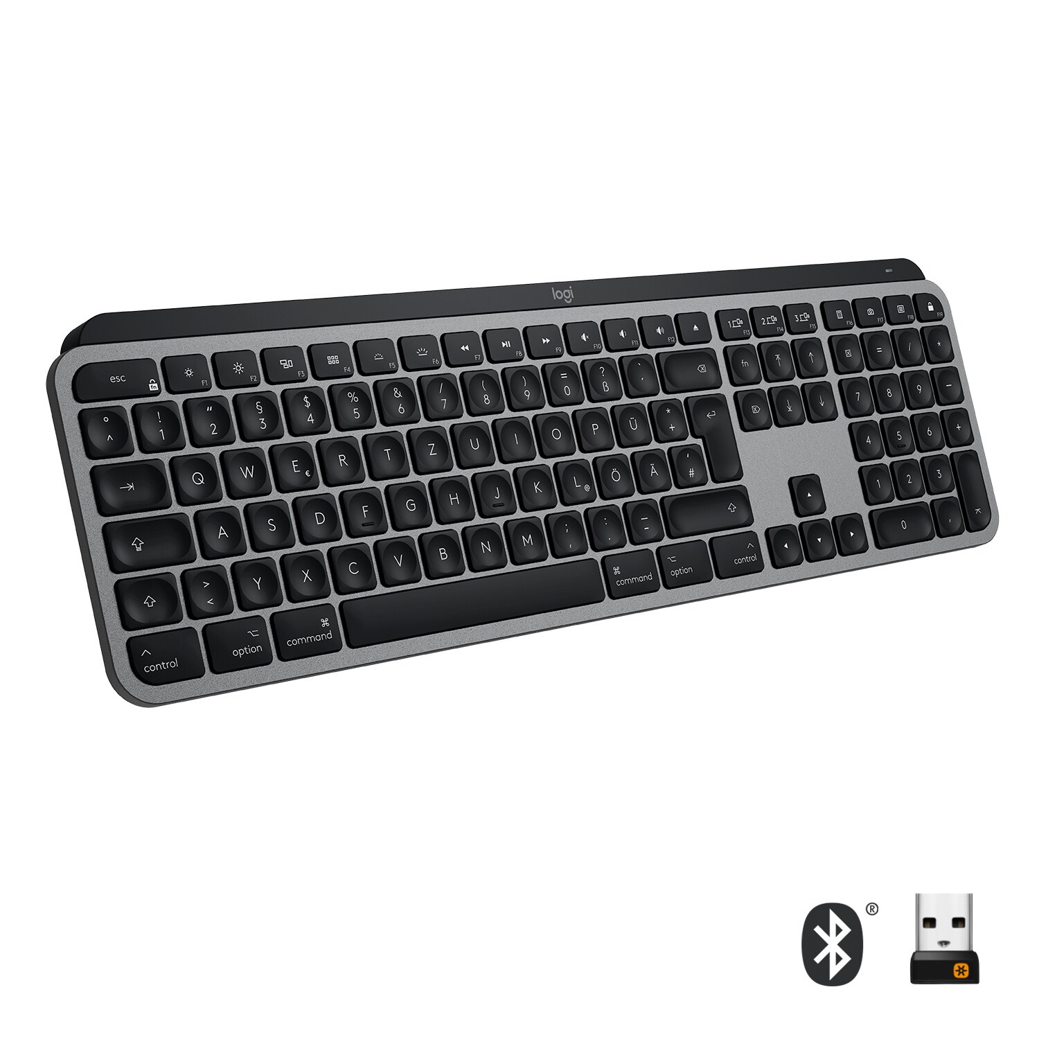 Logitech MX Keys für Mac Kabellose Tastatur Space Grey