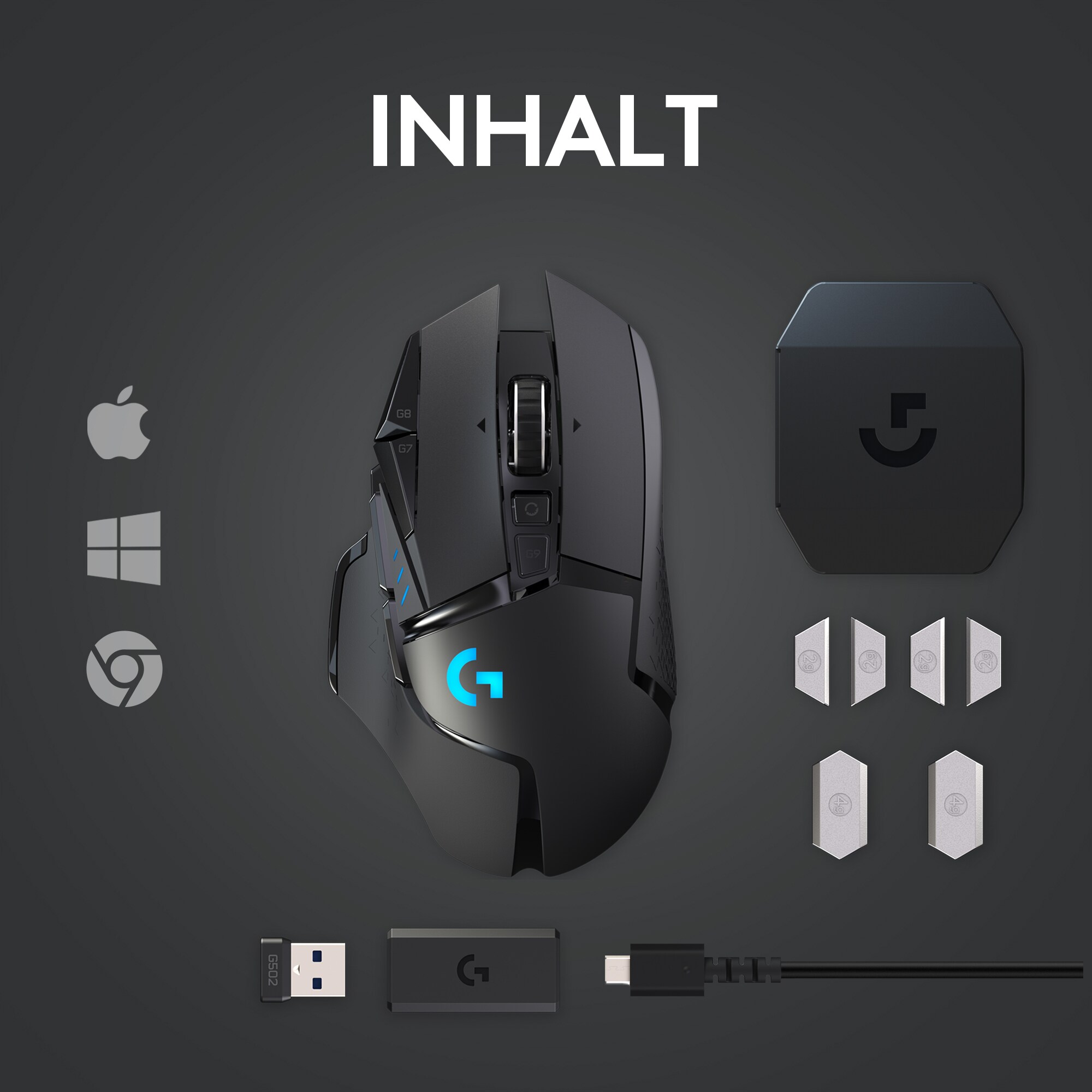 Logitech G502 LIGHTSPEED Kabellose Gaming Maus